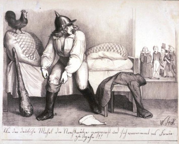 Karikatur_deutscher_Michel_Wilhelm_Stiorck_1847